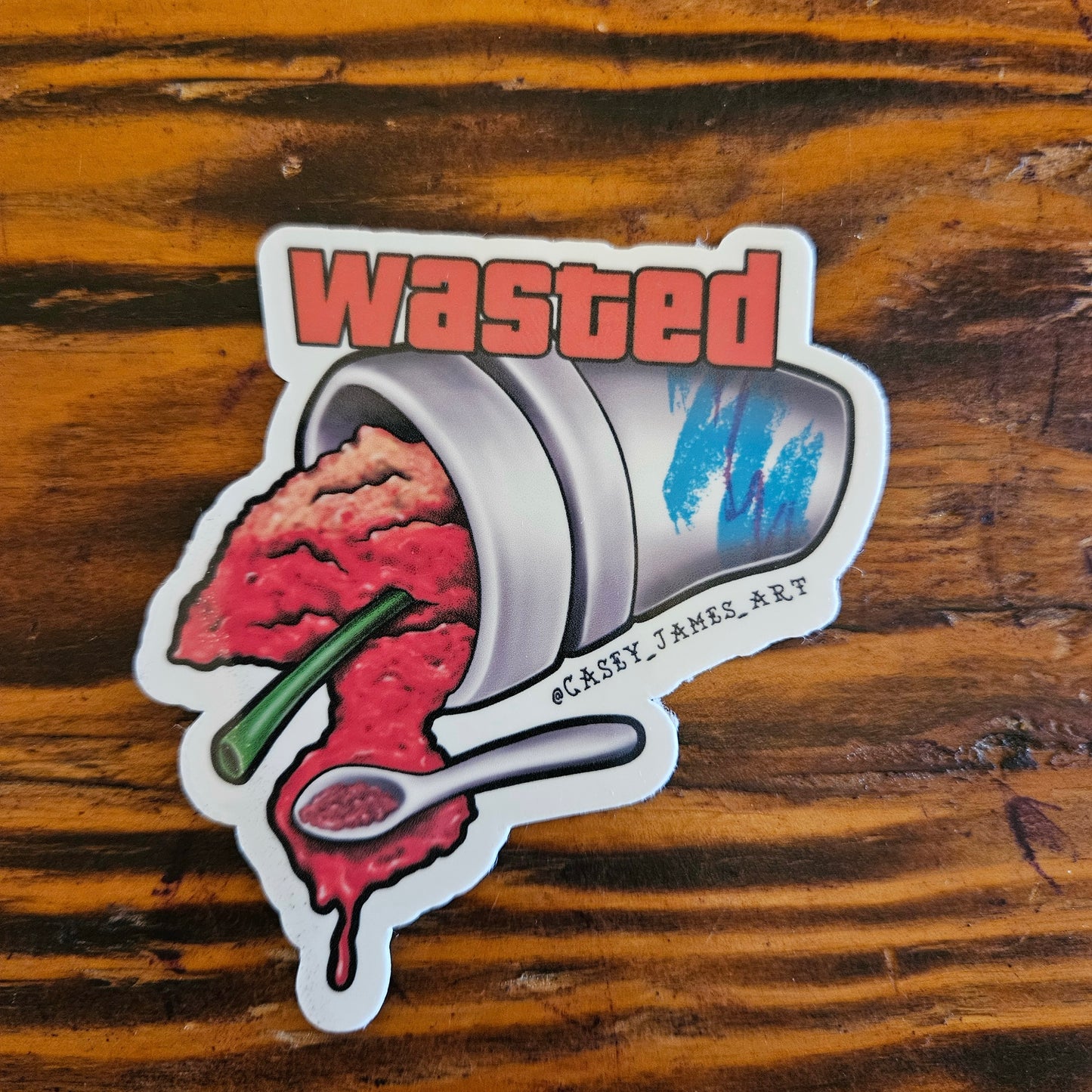 Wasted Sticker